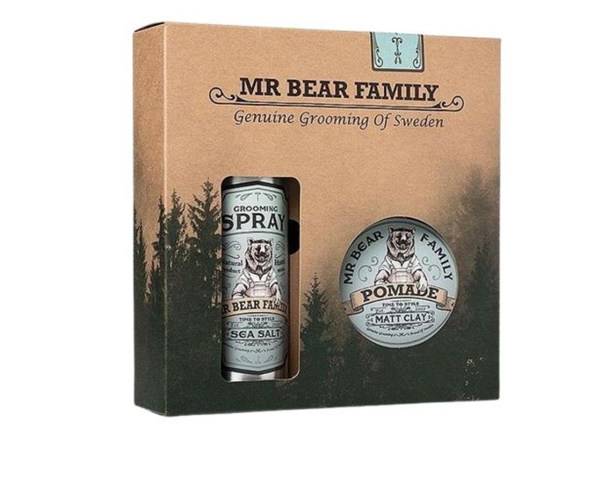 Hiukset Mr Bear Family | Hair Kit Matt Clay & Salt Spray Springwood