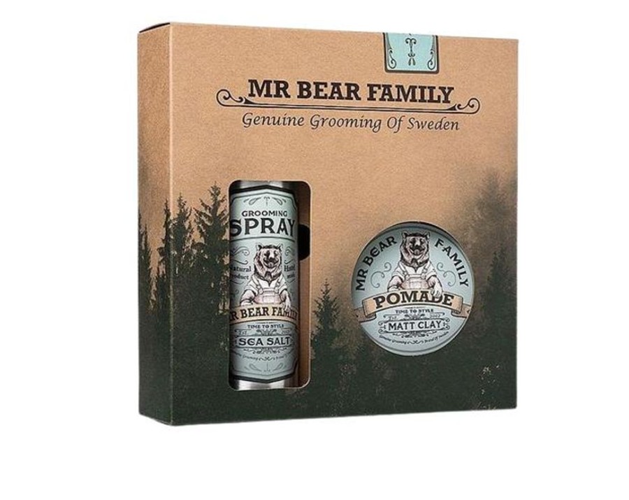 Hiukset Mr Bear Family | Hair Kit Matt Clay & Salt Spray Springwood