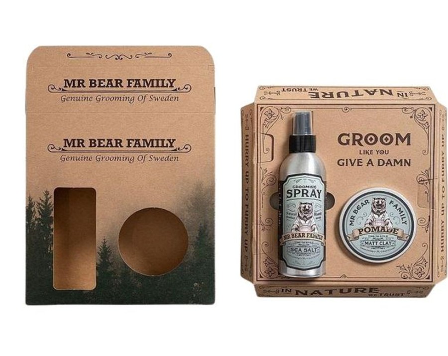 Hiukset Mr Bear Family | Hair Kit Matt Clay & Salt Spray Springwood