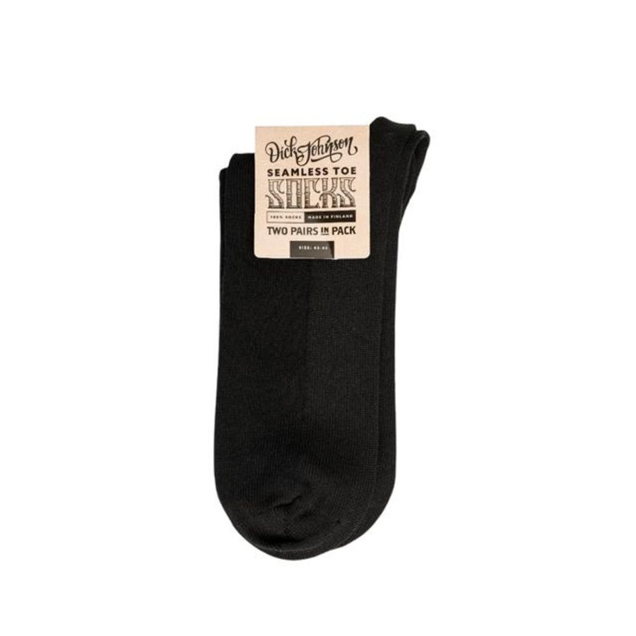 Muut Sukkamestarit | Sukat Seamless Toe 2-Pack Black (Poistuu)